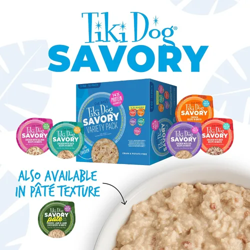 Vista 10 de Tiki Dog® Savory Paquete variado, tazas de 3 onzas (10 unidades)