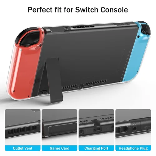 Vista 4 de Younik Paquete de accesorios para interruptores, kit de accesorios 16 en 1 (no OLEDLite) incluye funda de transporte para interruptor, funda