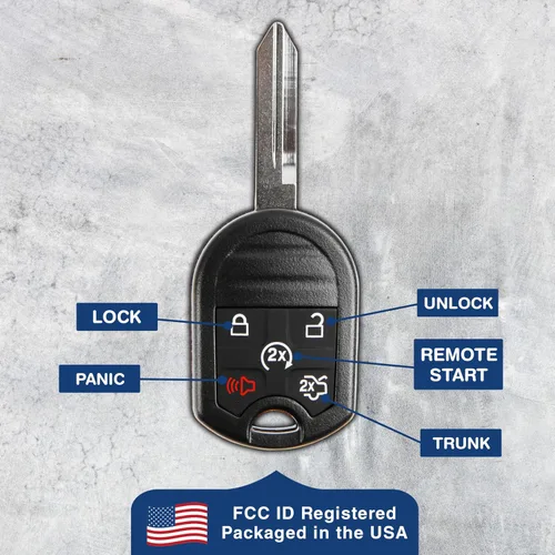 Vista 6 de KeylessOption, entrada sin llave, llave de arranque de control remoto para auto, sin codificar, arranque remoto para CWTWB1U793 (paquete de 2).