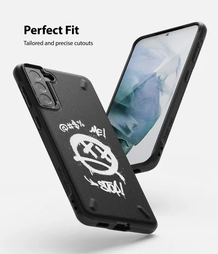Vista 5 de Ringke Onyx Design - Funda compatible con Galaxy S21 Plus, TPU resistente y duradero, a prueba de golpes, con parte trasera de serigrafía, graffiti
