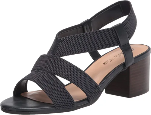 Vista 22 de Bella Vita Sandalias de tacón de bloque para mujer cuero de gamuza almendra