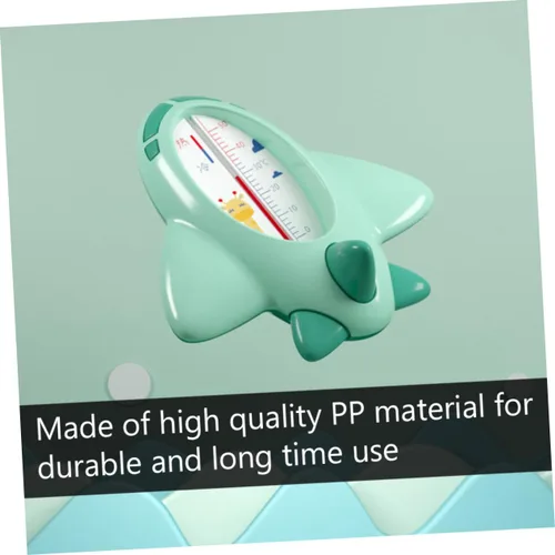 Vista 8 de TOYANDONA Termómetro de agua de baño verde plano de dibujos animados seguro PP Material recién nacido flotante Detector de temperatura para baño