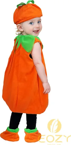 Vista 2 de EOZY Disfraz de calabaza de Halloween para bebés, niños pequeños, ropa de fiesta de cosplay