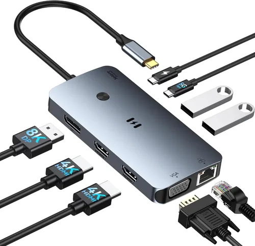 Vista 12 de Selore Hub USB 3.0, Selore Hub USB de 4 puertos Ultra-Slim Data USBA Splitter USBA Expander con 2 ft Compatible con portátil con puerto A