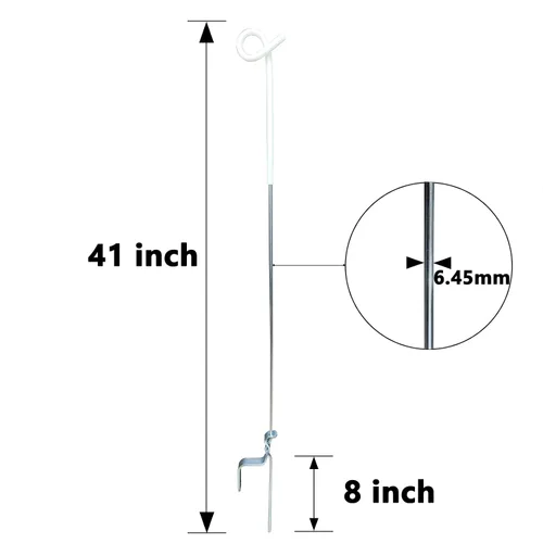 Vista 2 de ARIFARO - Paquete de 30 postes de valla escalonados de 41 pulgadas, poste de cercado eléctrico, cercado de metal para jardín para límites de pastos