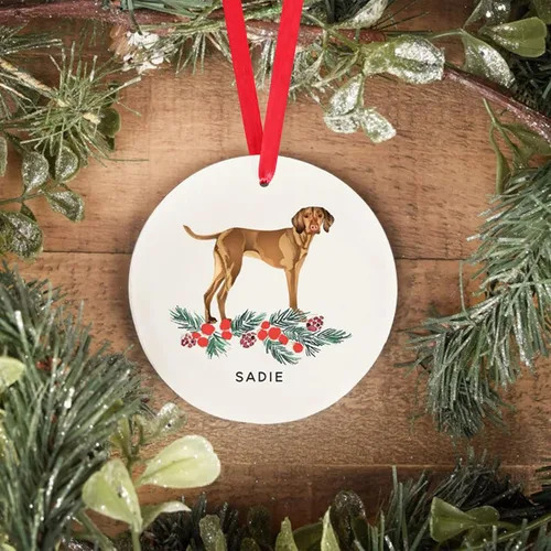 Vista 2 de Adorno personalizado para perro, adorno de Navidad personalizado Golden Retriever, regalos personalizados para amantes de las mascotas, regalos