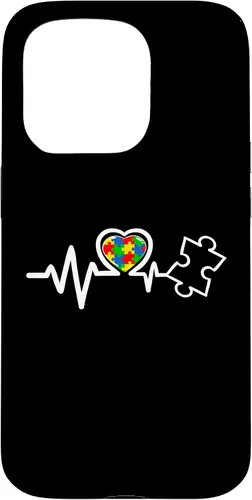Vista 14 de Heart Puzzle Piece Heartbeat Cool Autism Awareness Case for iPhone 16