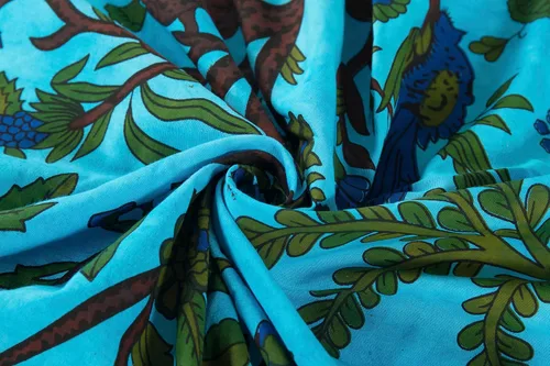 Vista 9 de Popular Handicrafts Paneles de Cortina Mandala Tie Dye del Hermoso Árbol de la Vida Hippie Bohemio Indio Turquesa