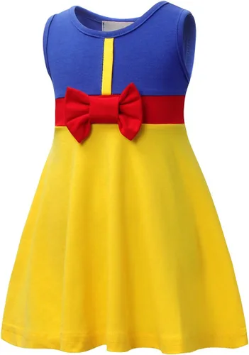 Vista 3 de Eledobby Snow White Costume for Girls Princess Dress Up Clothes Halloween Cosplay Outfits Fancy Birthday Party Dresses