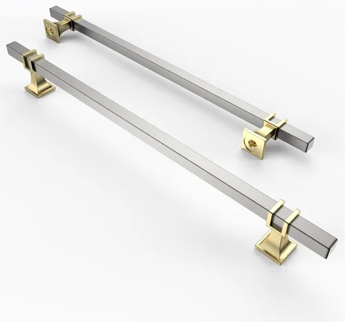 Vista 18 de Asidrama - Paquete de 10 manijas para alacena de 3 pulgadas (76mm) de color negro mate y dorado, tiradores para gabinete, accesorios para gabinete
