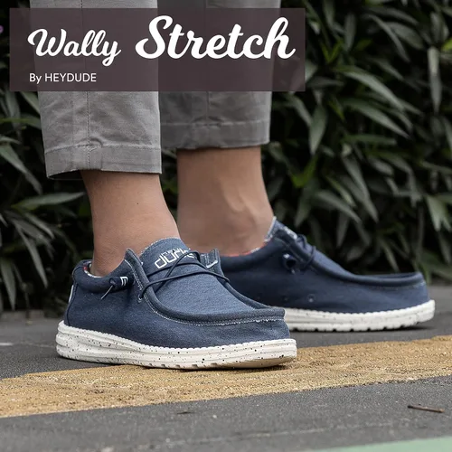 Vista 2 de Hey Dude Wally - Mocasines unisex para adultos, colección Wally Stretch