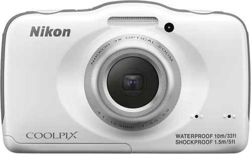Vista 3 de Nikon COOLPIX S32 Cámara digital compacta a prueba de golpes impermeable - blanco