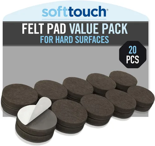 Vista 14 de SOFTTOUCH 4799095N Almohadillas de Fieltro para Muebles de Servicio Pesado de 1 Pulgada para Proteger Pisos de Madera Dura de Arañazos, Negro, 48