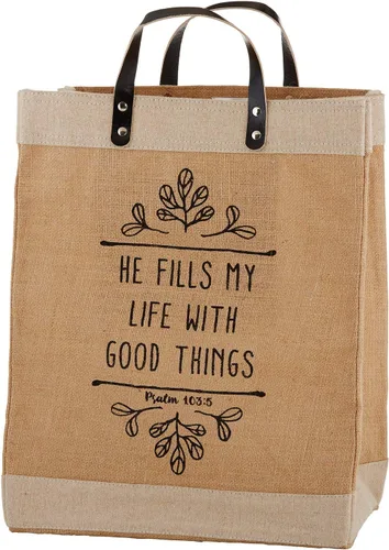 Vista 10 de Creative Brands Faithworks - Bolsa de mano inspiradora para el mercado de yute