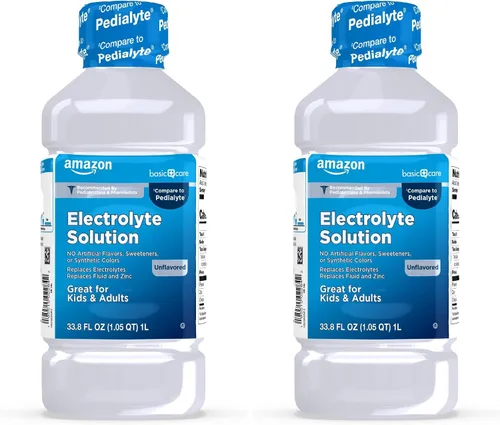 Vista 15 de Amazon Basic Care Solución de electrolitos Advantage Care con prebióticos PreVital, sabor a frambuesa azul, diseñada para ayudar a prevenir