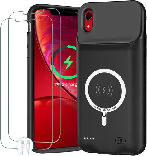 Vista 8 de Funda de batería para iPhone 11, funda protectora de carga portátil mejorada de 10000 mAh con carga inalámbrica compatible con iPhone 11