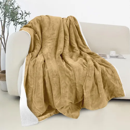 Vista 26 de Elegant Comfort - Manta reversible y ultra suave de franela con forro polar - Manta de sherpa navideña de invierno - Ligera, suave y acogedora