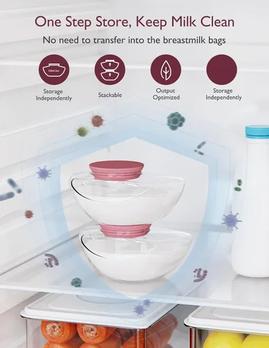Vista 4 de Momcozy - Extractor de leche de manos libres portátil Mobile Flow M9, control discreto por aplicación con múltiples modos personalizables y 15
