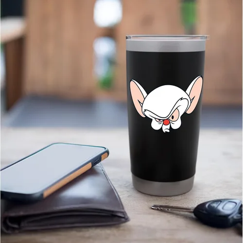 Vista 7 de Pinky and the Brain Vaso aislado de acero inoxidable Brain