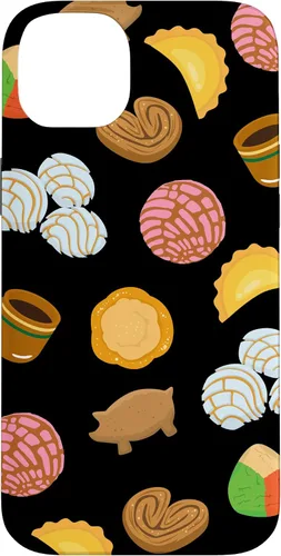 Vista 15 de Conchas Pan Dulce Patrón Negro Teléfono Caja Latina Regalo Caso para iPhone 17