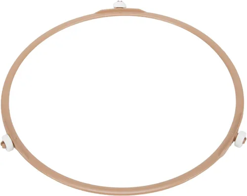Vista 5 de Bandeja base de soporte giratorio de vidrio para horno microondas, soporte de anillo giratorio con diseño de 3 ruedas, resistente a altas