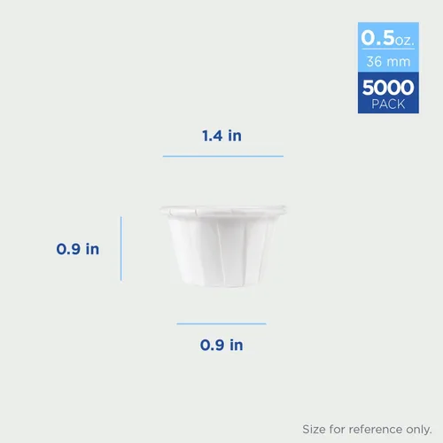 Vista 2 de Karat FP-PPC050 0.5 oz. Vasos de papel para porciones (caja de 5000)