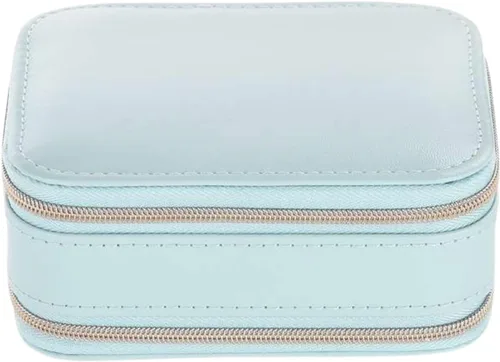 Vista 2 de Organizador de joyas de viaje personalizado, caja de joyería, soporte de anillo para joyas, accesorios de viaje para mujeres, organizador de joyas