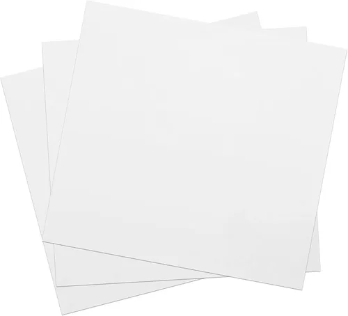 Vista 2 de LUXPaper Square Flat Cards 4 3/4" x 4 3/4" White 130lb. Cover 1,000 Qty
