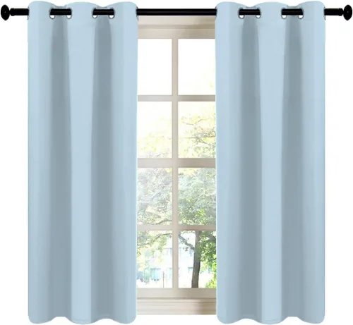 Vista 47 de LA PALMA Cortinas opacas con aislamiento térmico y ojales, para sala de estar, dormitorio, paquete de 2 paneles