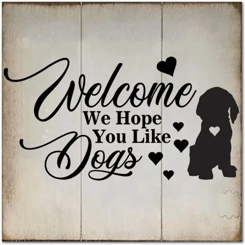 Vista 14 de Welcome We Hope You Like Lab Pointer - Letreros de madera para perro, reglas de perro, carpintería, garaje, decoración de pared para interiores
