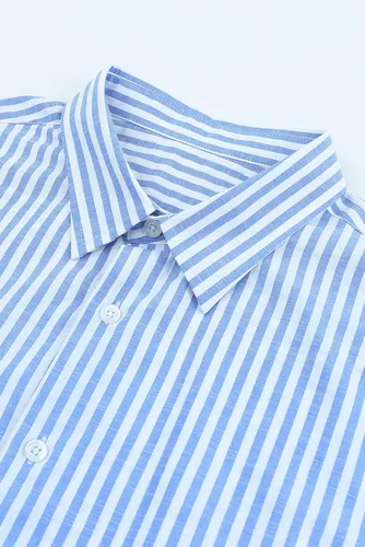 Vista 7 de JMIERR Camisas de vestir de algodón con botones y estilo casual para hombre