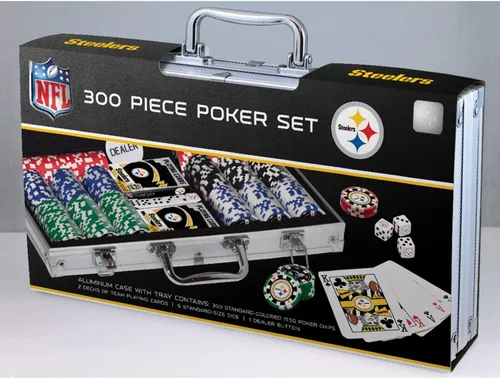 Vista 2 de MasterPieces Día del Juego - NFL Buffalo Bills - Juego de fichas de póquer de 300 piezas, estilo casino
