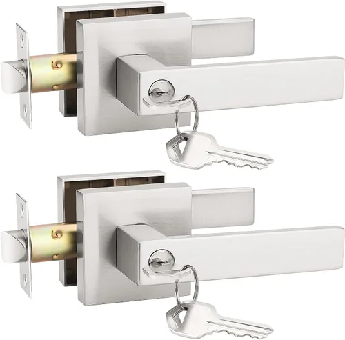 Vista 75 de KNOBWELL - Juego de cerradura con 1 picaporte resistente para puertas de una cara, ideal para puertas interiores reversibles, 0.93 libras