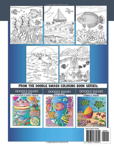 Vista 2 de Doodle Smash Coloring Book Treasures of the Ocean for Adults