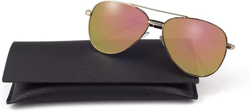 Vista 2 de Colorplus - Gafas de sol polarizadas para adultos, unisex, retro, redondas, con lentes de espejo