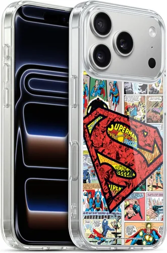 Vista 68 de Head Case Designs Funda de gel con licencia oficial de Superman DC Comics Collage Comicbook Art [protección de grado militar] compatible con Apple