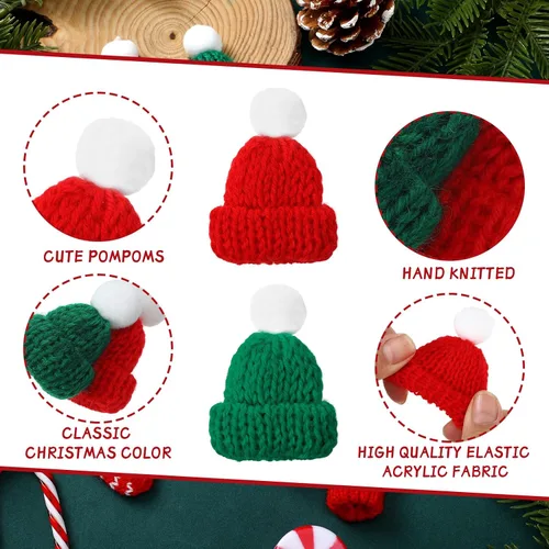Vista 5 de Zhanmai 12 piezas de accesorios de muñeca de Navidad, kit de muñeca de Navidad, incluye sombreros, calcetines, guantes, conjuntos de bufanda