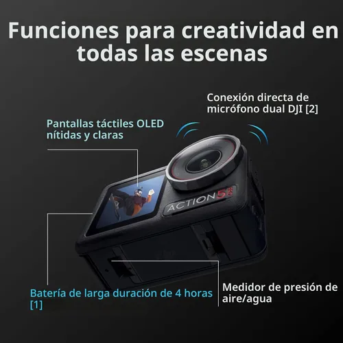 Vista 4 de DJI Osmo Action 5 Pro Adventure Combo, cámara de acción impermeable