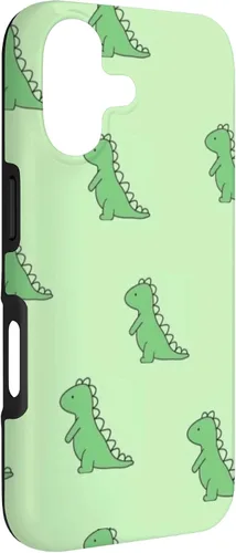 Vista 3 de Lindo dinosaurio verde bebé Dino TRex en verde para mujeres y niñas caso para iPhone 17