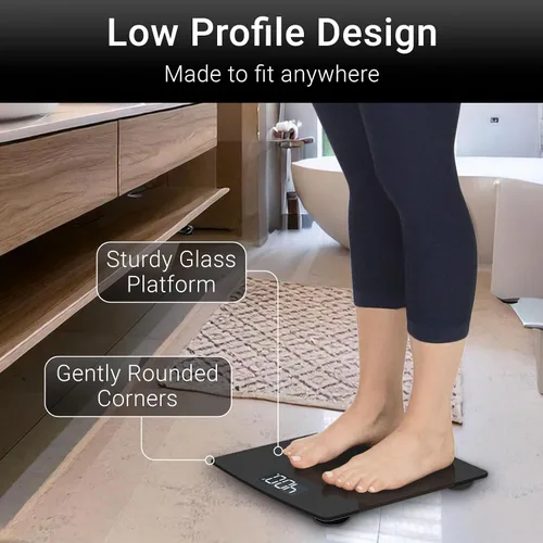 Vista 8 de Vive Precision Báscula inteligente – Báscula digital de baño para peso corporal con Bluetooth y sincronización de aplicaciones Vive – Monitor