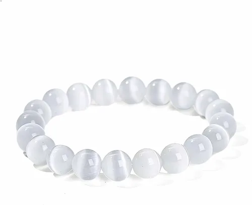 Vista 8 de Pulsera redonda con cuentas milagrosas de cristal para hombres y mujeres, regalo de moda, joyería de Wicca, meditación de paz, equilibrador