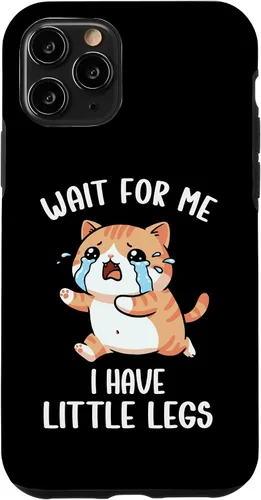 Vista 29 de Funny Short Legs Cat Meme Wait for Me, I Have Little Legs Case for iPhone 17