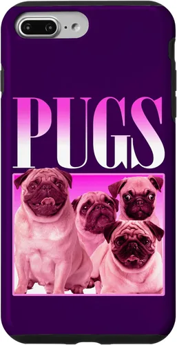 Vista 12 de iPhone 16 Pugs Bootleg Rap Lindo Pug Dog Pet Owners Retro 90's Poster Case