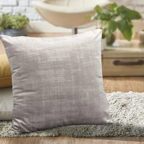 Vista 6 de Home Soft Things Juego de 4 fundas de almohada de terciopelo texturizado, 20 x 20 pulgadas, color gris pardo simple, fundas decorativas modernas