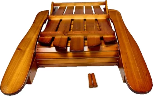 Vista 7 de Outdoor or Indoor Wood Adirondack Chair, Foldable, Oak