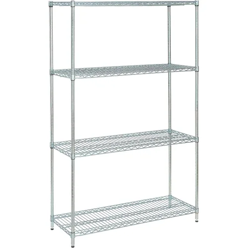 Vista 8 de Nexel Unidad de Estantería de Alambre Ajustable Económica, 4 Niveles, Estante de Almacenamiento Comercial Listado NSF, 18" x 36" x 74", Epoxi Negro