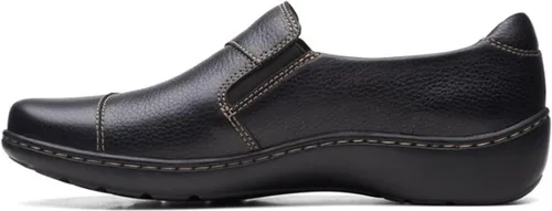 Vista 5 de Clarks Mocasín Cora Harbor para mujer, Negro