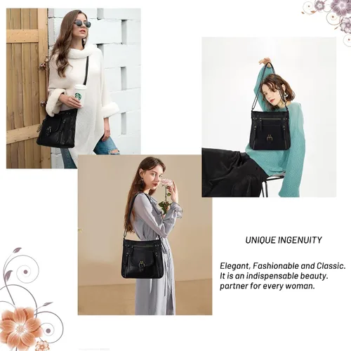 Vista 7 de Angel Kiss Bolsos cruzados, bolsos de hombro y bolsos para mujer, con múltiples bolsillos, para uso diario, suave, tipo hobo monederos tamaño mediano