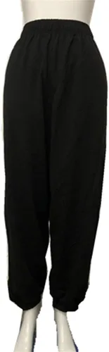 Vista 4 de Pantalones deportivos de cintura alta para mujer, cómodos pantalones de yoga de pierna ancha, cintura elástica casual con bolsillos para trotar