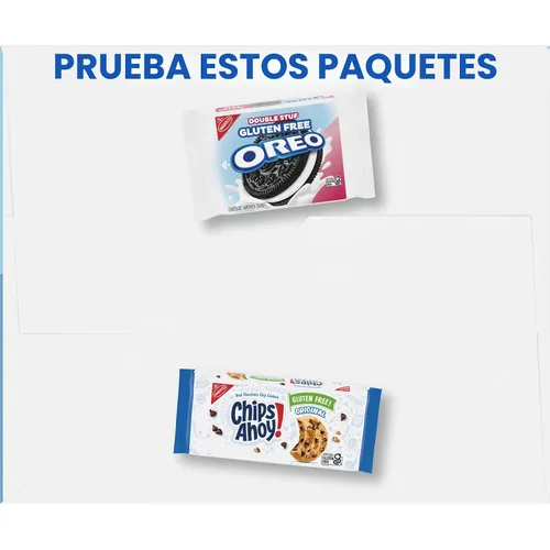 Vista 17 de OREO Galletas Sándwich de Chocolate y CHIPS AHOY! Galletas con Chispas de Chocolate Sin Gluten Paquete Variado de Galletas, 20 Paquetes de Snacks